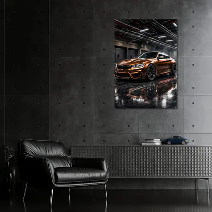 BMW M4 Bronze Coupe Dark Garage