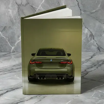 BMW M4 Rear View Olive Green Studio