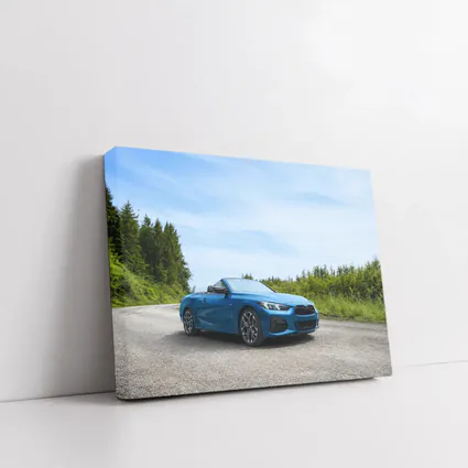 BMW M4 Convertible Blue Open Road