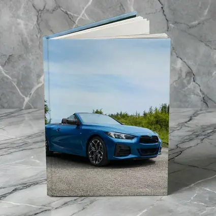 BMW M4 Convertible Blue Open Road