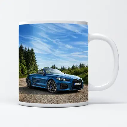 BMW M4 Convertible Blue Open Road Drive