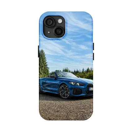BMW M4 Convertible Blue Open Road Drive