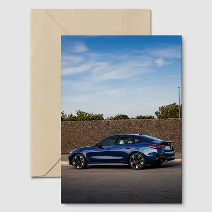 BMW M4 Gran Coupe Blue Parked Outdoors