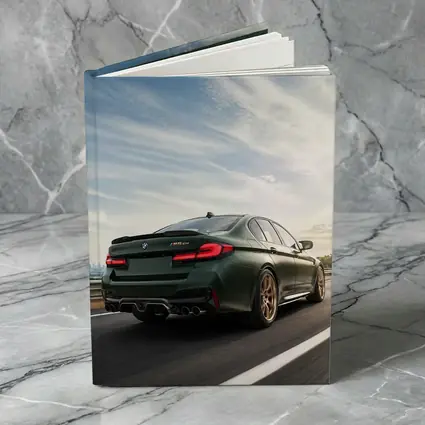 BMW M5 CS Green Sedan Highway Drive