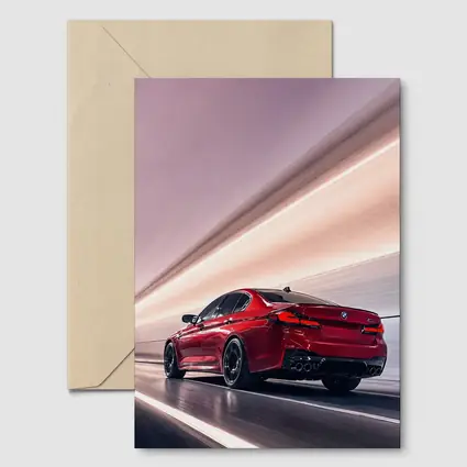 BMW M5 Red Tunnel High Speed