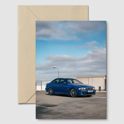 BMW M5 E39 Blue Sedan Parking Lot
