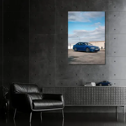 BMW M5 E39 Blue Sedan Parking Lot