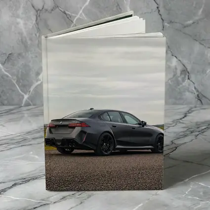 BMW M5 Sedan Gray Open Road
