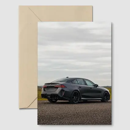 BMW M5 Sedan Gray Open Road