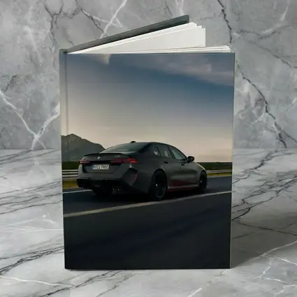 BMW M5 Sedan Gray Highway Mountain Drive
