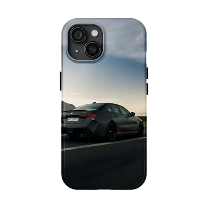 BMW M5 Sedan Gray Highway Mountain Drive