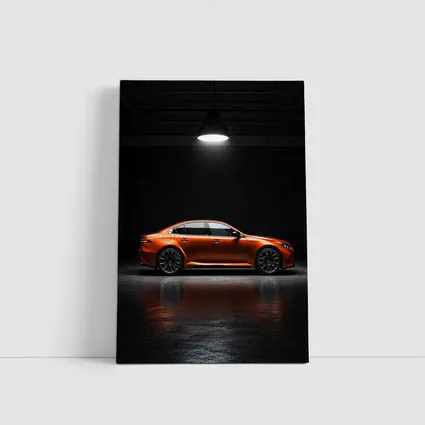 BMW M5 Orange Sedan Dark Studio
