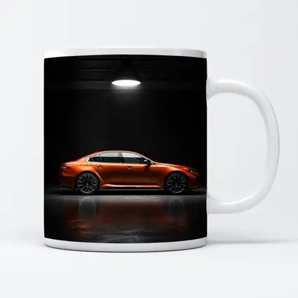 BMW M5 Orange Sedan Dark Studio