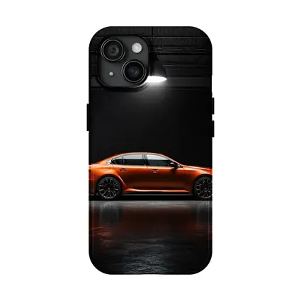 BMW M5 Orange Sedan Dark Studio