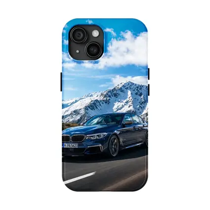 BMW M5 Sedan Speeding Through Alpine Mountains
