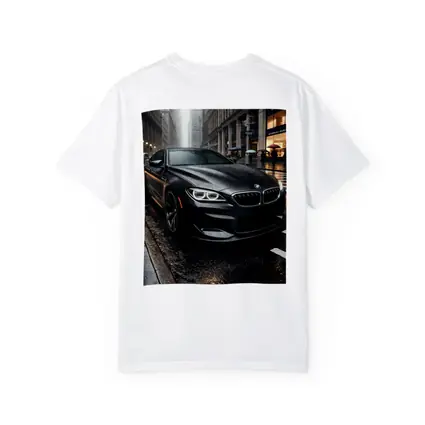 BMW M6 Matte Black Rainy City Street