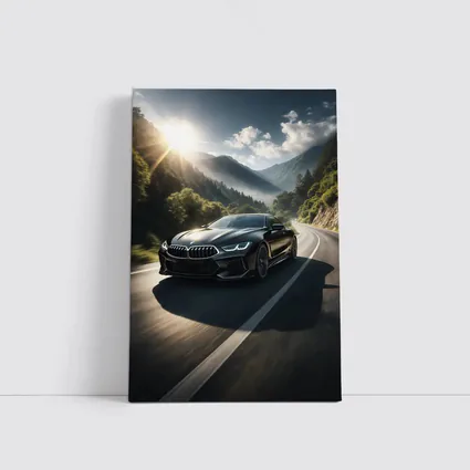 BMW M8 Black Coupe Mountain Road Drive