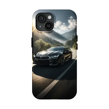 BMW M8 Black Coupe Mountain Road Drive