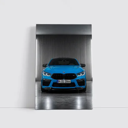 BMW M8 Blue Front View Studio