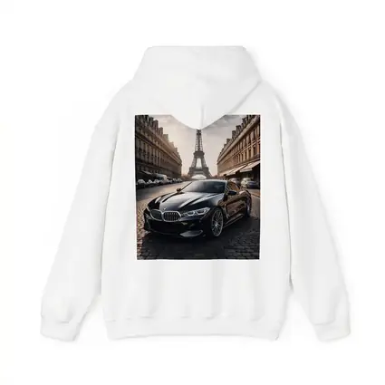 BMW M8 Black Coupe Paris Eiffel Tower