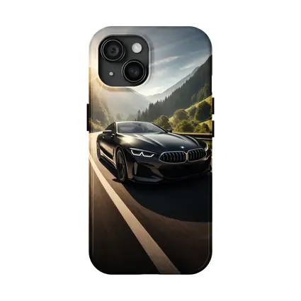 BMW M8 Black Coupe Mountain Road Drive