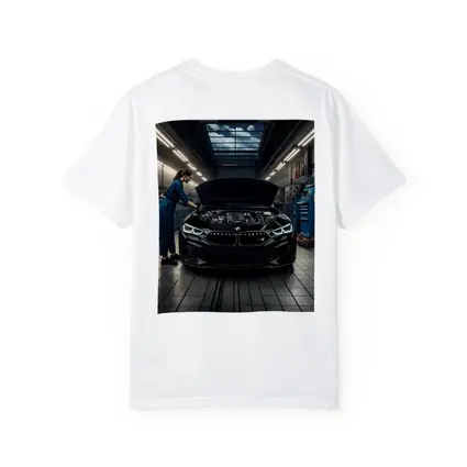 BMW M8 Black Sports Car Garage Workshop