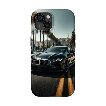 BMW M8 Cruising Los Angeles Palm Tree Boulevard