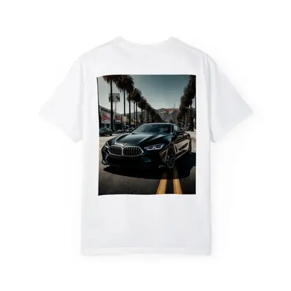 BMW M8 Cruising Los Angeles Palm Tree Boulevard