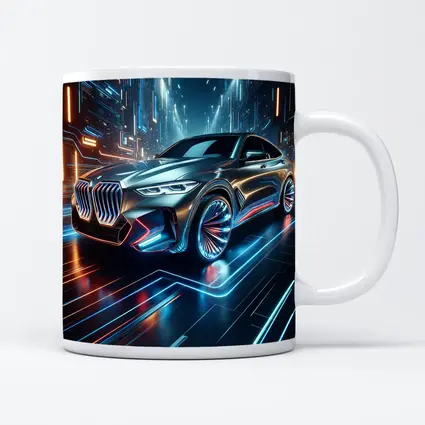 BMW X6 Neon Futuristic City Night