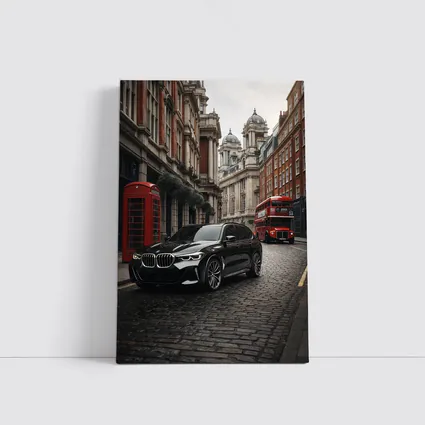 BMW X5 Black London Street Scene