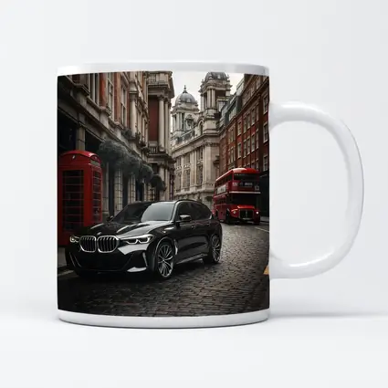 BMW X5 Black London Street Scene