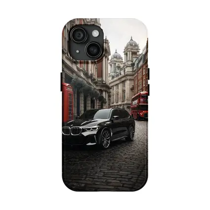 BMW X5 Black London Street Scene