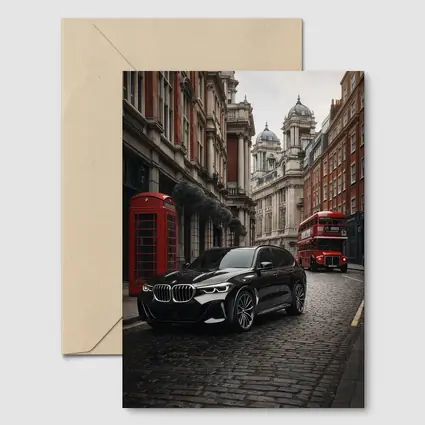 BMW X5 Black London Street Scene