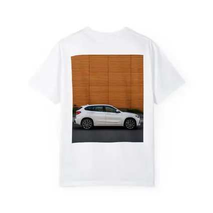 BMW X1 White SUV Orange Wall Background