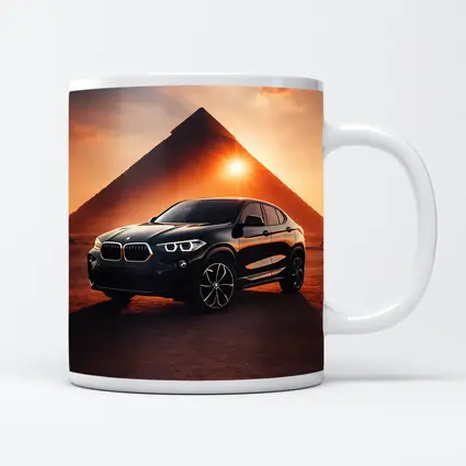 BMW X2 Black Egypt Pyramid Sunset