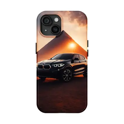 BMW X2 Black Egypt Pyramid Sunset