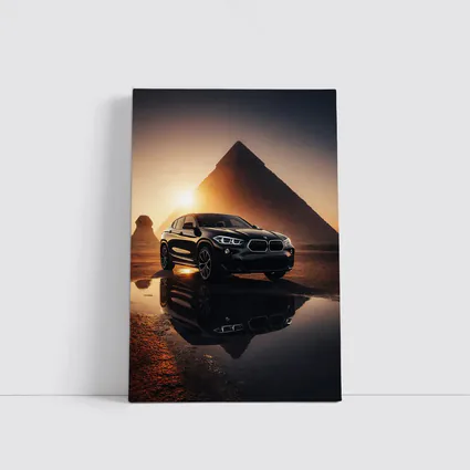 BMW X2 Black Egypt Pyramids Sunset