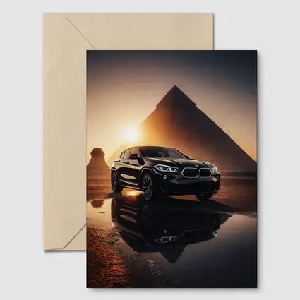 BMW X2 Black Egypt Pyramids Sunset