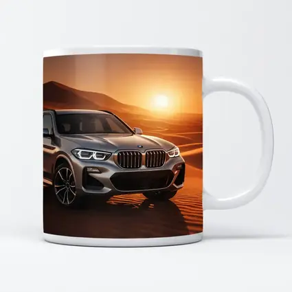 BMW X3 Silver SUV Desert Sunset
