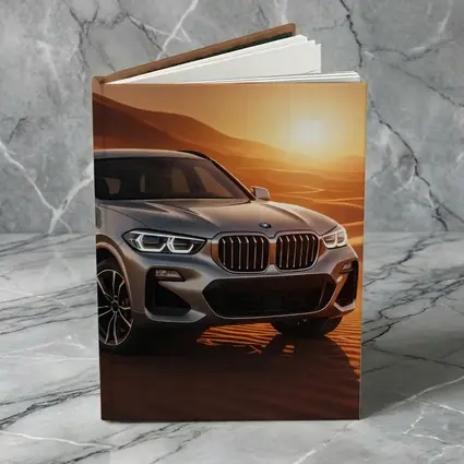 BMW X3 Silver SUV Desert Sunset