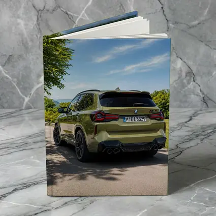 BMW X3 M Competition Olive Green Rear View