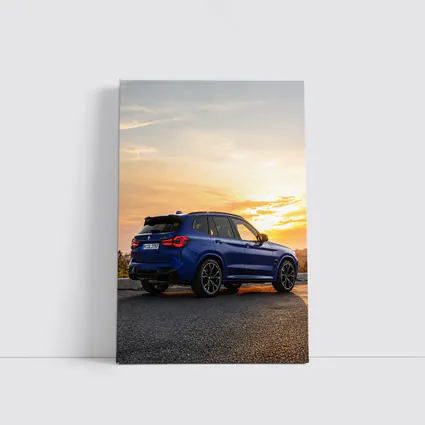 BMW X3 M Blue Sunset Rear View