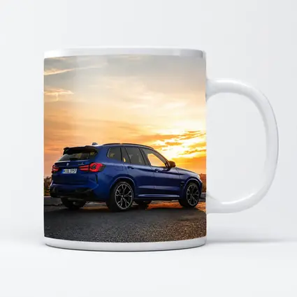 BMW X3 M Blue Sunset Rear View
