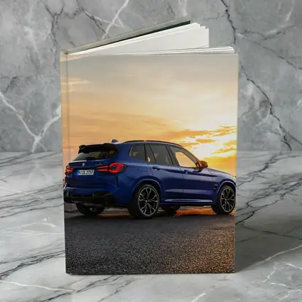 BMW X3 M Blue Sunset Rear View