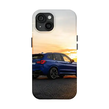 BMW X3 M Blue Sunset Rear View