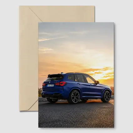 BMW X3 M Blue Sunset Rear View