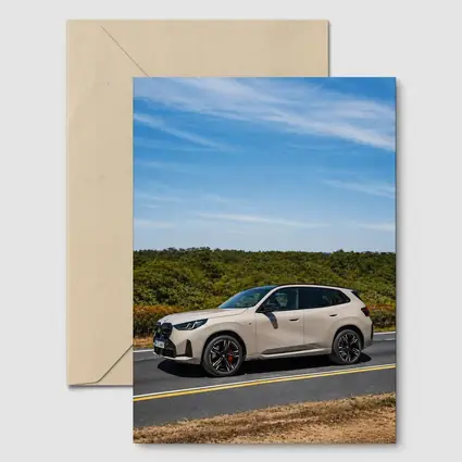BMW X3 Beige SUV Open Road Drive