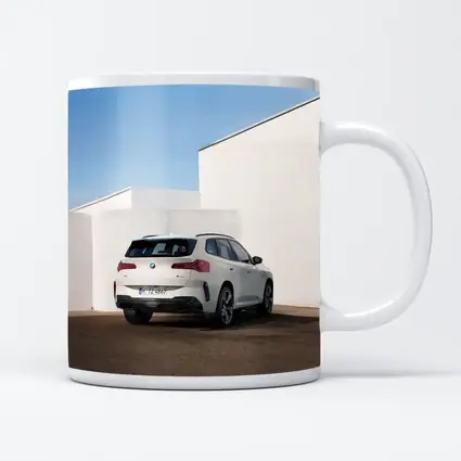 BMW X3 White SUV Minimal Architecture Background