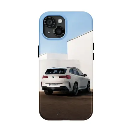 BMW X3 White SUV Minimal Architecture Background