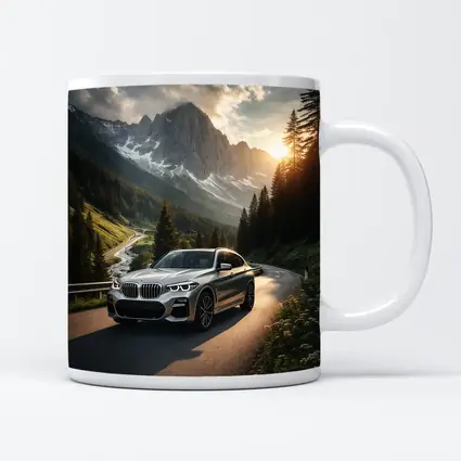 BMW X3 Silver SUV Mountain Road Drive